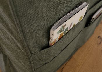 Hussensofa 2-Sitzer196x108x76 grün KINGSTON