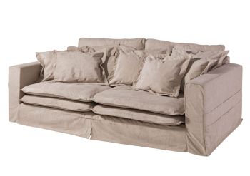 Hussensofa 3-Sitzer 236x138x76 beige KINGSTON
