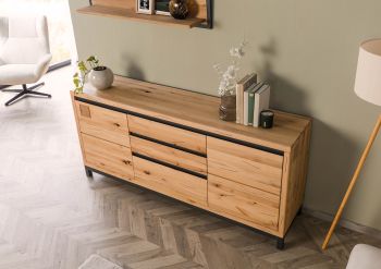 Sideboard Kernbuche 190x45x85 natur geölt VILLANDERS #151