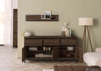 Sideboard Kernbuche 175x45x85 tabacco braun geölt VILLANDERS #208