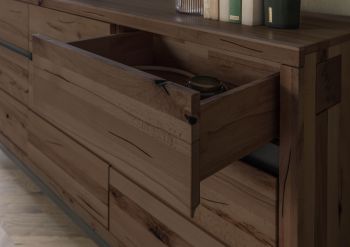 Sideboard Kernbuche 175x45x85 tabacco braun geölt VILLANDERS #208