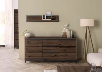 Sideboard Kernbuche 175x45x85 tabacco braun geölt VILLANDERS #209