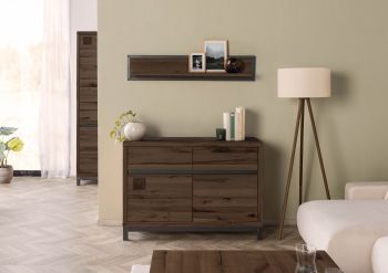 Sideboard Kernbuche 120x45x85 tabacco braun geölt VILLANDERS #211