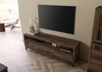 TV-Board Kernbuche 170x40x56 tabacco braun geölt VILLANDERS #214