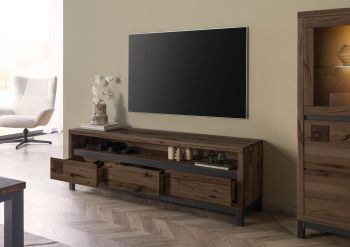 TV-Board Kernbuche 170x40x56 tabacco braun geölt VILLANDERS #214