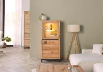 Vitrine Kernbuche 65x40x148 natur geölt VILLANDERS #104
