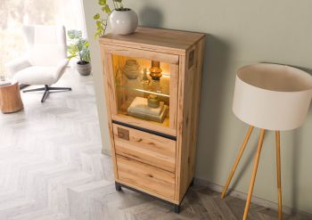 Vitrine Kernbuche 65x40x148 natur geölt VILLANDERS #104