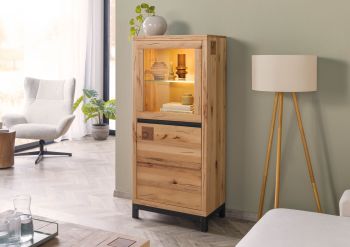 Vitrine Kernbuche 65x40x148 natur geölt VILLANDERS #104