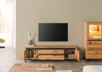 TV-Board Kernbuche 190x40x56 natur geölt VILLANDERS #153