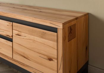 TV-Board Kernbuche 190x40x56 natur geölt VILLANDERS #153